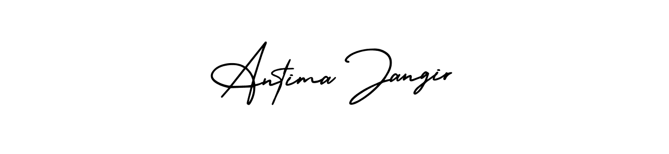 It looks lik you need a new signature style for name Antima Jangir. Design unique handwritten (AmerikaSignatureDemo-Regular) signature with our free signature maker in just a few clicks. Antima Jangir signature style 3 images and pictures png