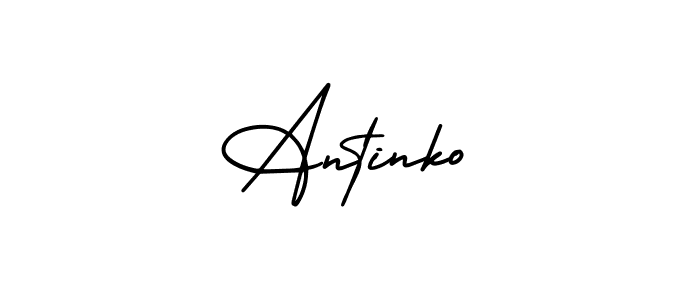 Design your own signature with our free online signature maker. With this signature software, you can create a handwritten (AmerikaSignatureDemo-Regular) signature for name Antinko. Antinko signature style 3 images and pictures png