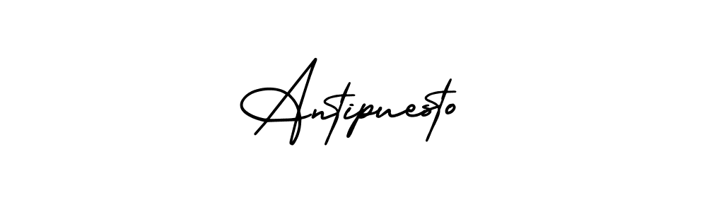 AmerikaSignatureDemo-Regular is a professional signature style that is perfect for those who want to add a touch of class to their signature. It is also a great choice for those who want to make their signature more unique. Get Antipuesto name to fancy signature for free. Antipuesto signature style 3 images and pictures png