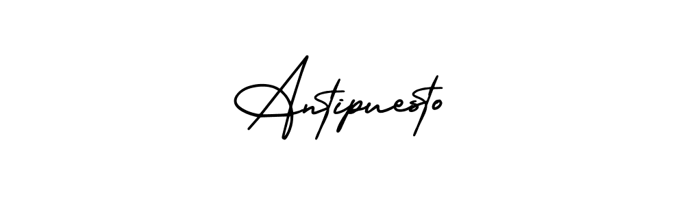 AmerikaSignatureDemo-Regular is a professional signature style that is perfect for those who want to add a touch of class to their signature. It is also a great choice for those who want to make their signature more unique. Get Antipuesto name to fancy signature for free. Antipuesto signature style 3 images and pictures png