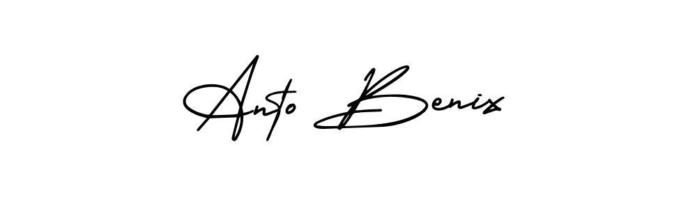 Also You can easily find your signature by using the search form. We will create Anto Benix name handwritten signature images for you free of cost using AmerikaSignatureDemo-Regular sign style. Anto Benix signature style 3 images and pictures png