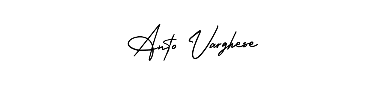 Anto Varghese stylish signature style. Best Handwritten Sign (AmerikaSignatureDemo-Regular) for my name. Handwritten Signature Collection Ideas for my name Anto Varghese. Anto Varghese signature style 3 images and pictures png