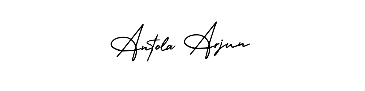 You can use this online signature creator to create a handwritten signature for the name Antola Arjun. This is the best online autograph maker. Antola Arjun signature style 3 images and pictures png