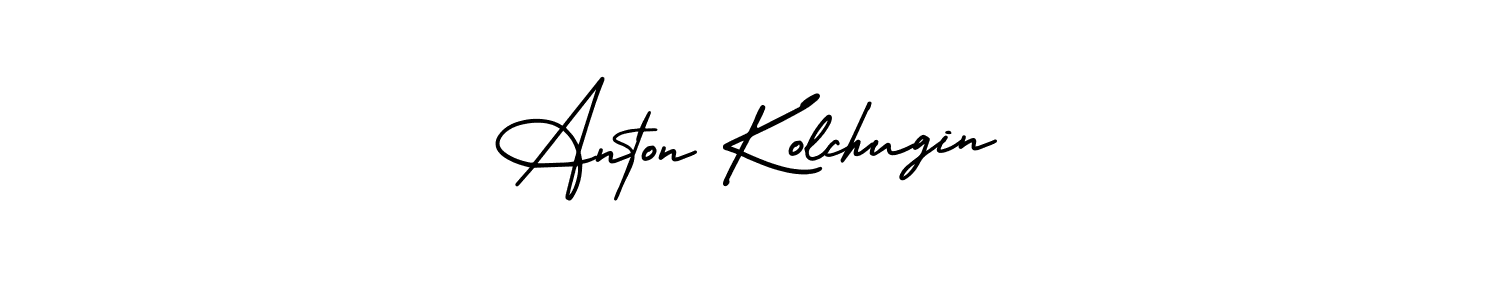 You can use this online signature creator to create a handwritten signature for the name Anton Kolchugin. This is the best online autograph maker. Anton Kolchugin signature style 3 images and pictures png