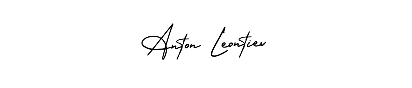 This is the best signature style for the Anton Leontiev name. Also you like these signature font (AmerikaSignatureDemo-Regular). Mix name signature. Anton Leontiev signature style 3 images and pictures png