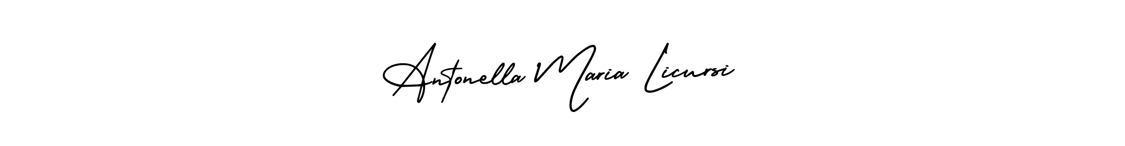 Best and Professional Signature Style for Antonella Maria Licursi. AmerikaSignatureDemo-Regular Best Signature Style Collection. Antonella Maria Licursi signature style 3 images and pictures png