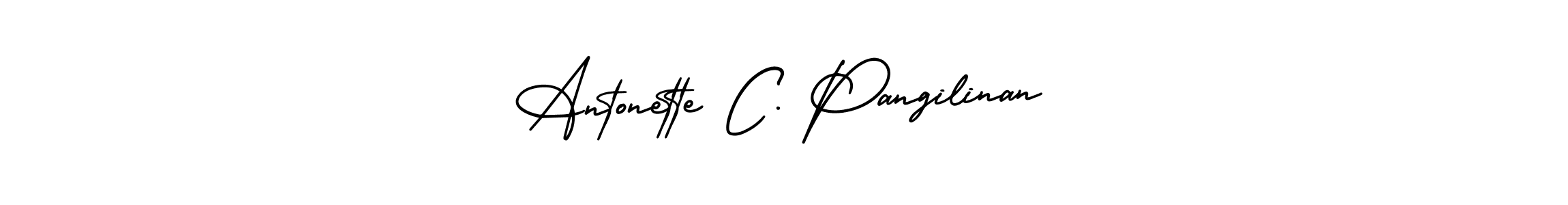 Design your own signature with our free online signature maker. With this signature software, you can create a handwritten (AmerikaSignatureDemo-Regular) signature for name Antonette C. Pangilinan. Antonette C. Pangilinan signature style 3 images and pictures png