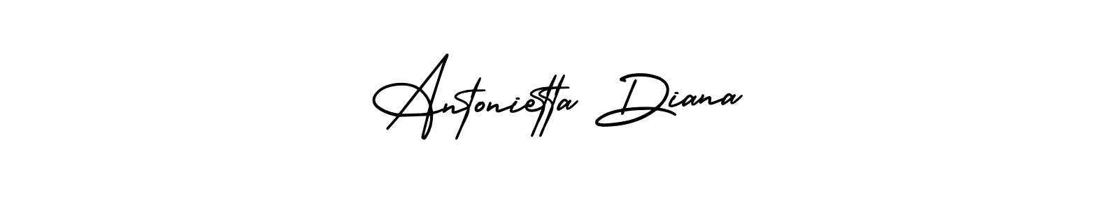 This is the best signature style for the Antonietta Diana name. Also you like these signature font (AmerikaSignatureDemo-Regular). Mix name signature. Antonietta Diana signature style 3 images and pictures png