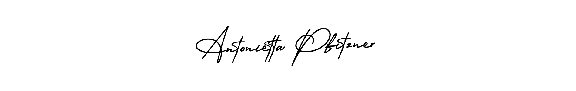 Antonietta Pfitzner stylish signature style. Best Handwritten Sign (AmerikaSignatureDemo-Regular) for my name. Handwritten Signature Collection Ideas for my name Antonietta Pfitzner. Antonietta Pfitzner signature style 3 images and pictures png