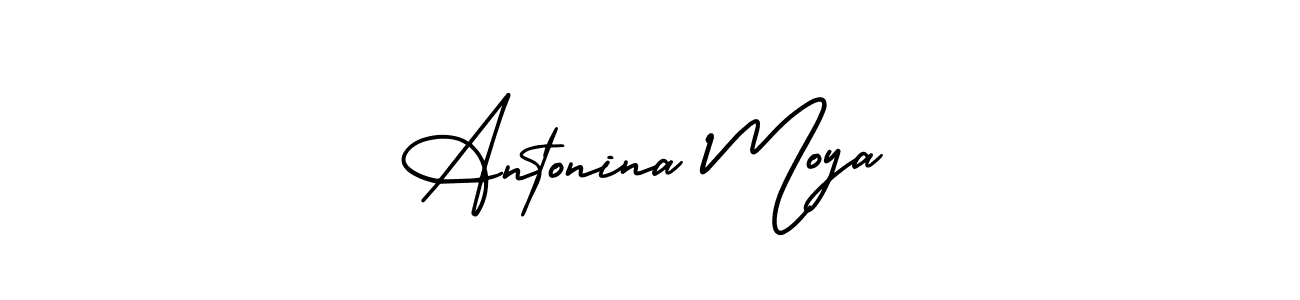 Also You can easily find your signature by using the search form. We will create Antonina Moya name handwritten signature images for you free of cost using AmerikaSignatureDemo-Regular sign style. Antonina Moya signature style 3 images and pictures png