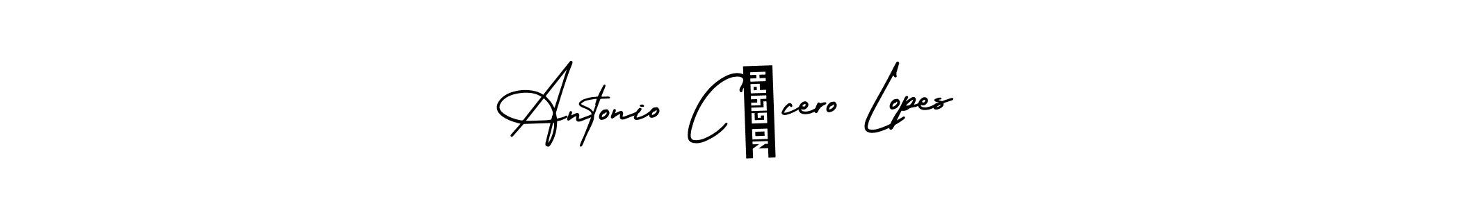 Make a beautiful signature design for name Antonio Cícero Lopes. With this signature (AmerikaSignatureDemo-Regular) style, you can create a handwritten signature for free. Antonio Cícero Lopes signature style 3 images and pictures png