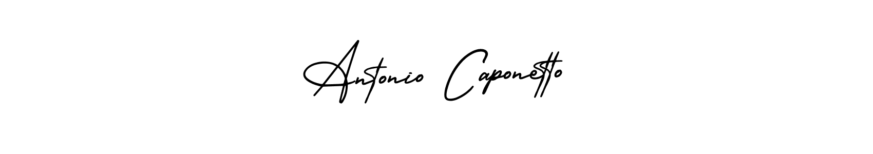 The best way (AmerikaSignatureDemo-Regular) to make a short signature is to pick only two or three words in your name. The name Antonio Caponetto include a total of six letters. For converting this name. Antonio Caponetto signature style 3 images and pictures png