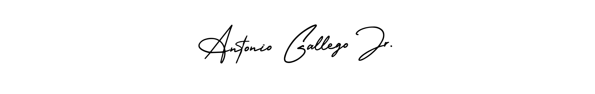 How to make Antonio Gallego Jr. name signature. Use AmerikaSignatureDemo-Regular style for creating short signs online. This is the latest handwritten sign. Antonio Gallego Jr. signature style 3 images and pictures png