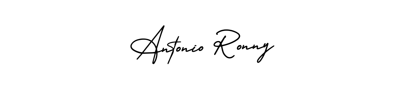 Make a beautiful signature design for name Antonio Ronny. With this signature (AmerikaSignatureDemo-Regular) style, you can create a handwritten signature for free. Antonio Ronny signature style 3 images and pictures png