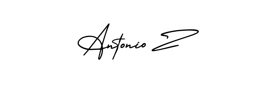 How to Draw Antonio Z signature style? AmerikaSignatureDemo-Regular is a latest design signature styles for name Antonio Z. Antonio Z signature style 3 images and pictures png