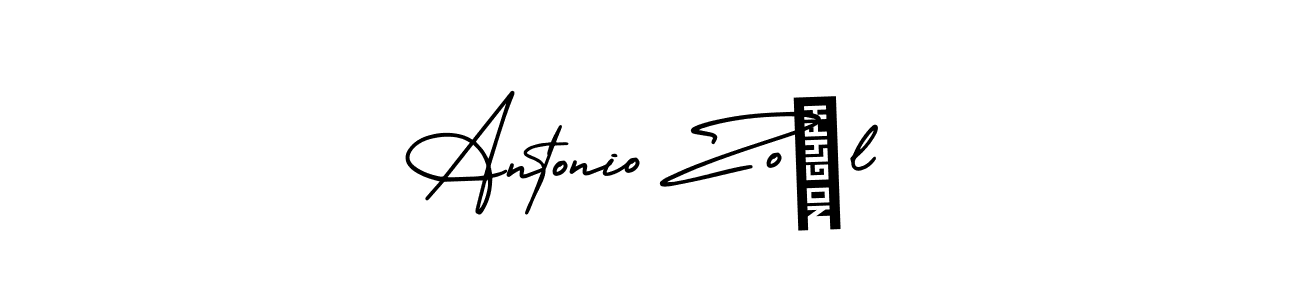 This is the best signature style for the Antonio Zoél name. Also you like these signature font (AmerikaSignatureDemo-Regular). Mix name signature. Antonio Zoél signature style 3 images and pictures png