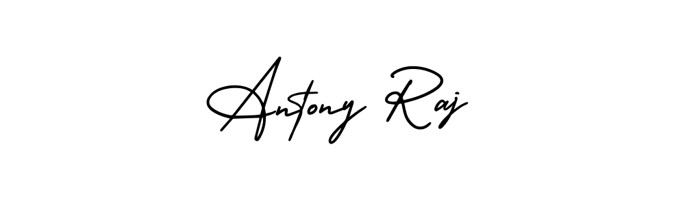 How to make Antony Raj name signature. Use AmerikaSignatureDemo-Regular style for creating short signs online. This is the latest handwritten sign. Antony Raj signature style 3 images and pictures png
