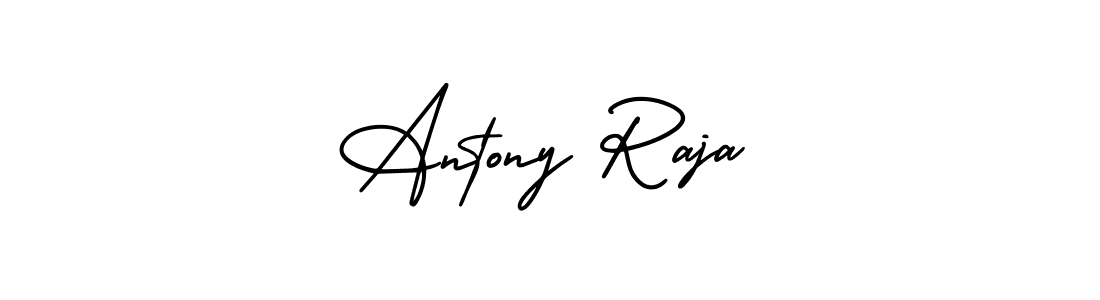 This is the best signature style for the Antony Raja name. Also you like these signature font (AmerikaSignatureDemo-Regular). Mix name signature. Antony Raja signature style 3 images and pictures png