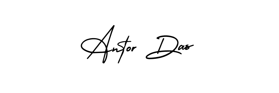The best way (AmerikaSignatureDemo-Regular) to make a short signature is to pick only two or three words in your name. The name Antor Das include a total of six letters. For converting this name. Antor Das signature style 3 images and pictures png