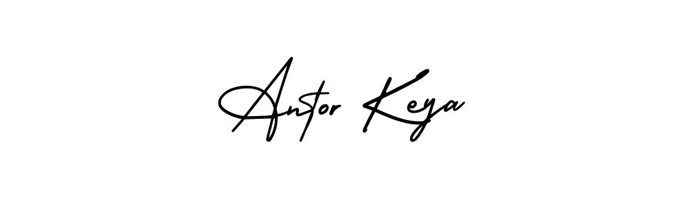 How to make Antor Keya signature? AmerikaSignatureDemo-Regular is a professional autograph style. Create handwritten signature for Antor Keya name. Antor Keya signature style 3 images and pictures png