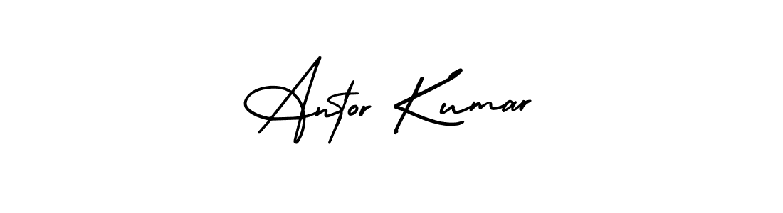 Similarly AmerikaSignatureDemo-Regular is the best handwritten signature design. Signature creator online .You can use it as an online autograph creator for name Antor Kumar. Antor Kumar signature style 3 images and pictures png