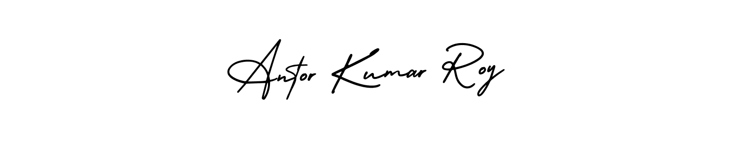 How to make Antor Kumar Roy signature? AmerikaSignatureDemo-Regular is a professional autograph style. Create handwritten signature for Antor Kumar Roy name. Antor Kumar Roy signature style 3 images and pictures png