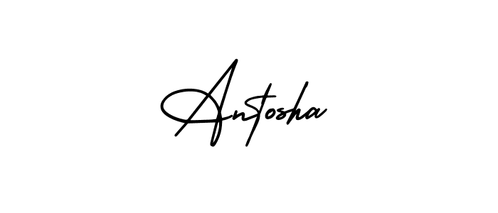 It looks lik you need a new signature style for name Antosha. Design unique handwritten (AmerikaSignatureDemo-Regular) signature with our free signature maker in just a few clicks. Antosha signature style 3 images and pictures png