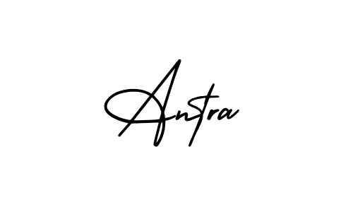 Make a beautiful signature design for name Antra. With this signature (AmerikaSignatureDemo-Regular) style, you can create a handwritten signature for free. Antra signature style 3 images and pictures png