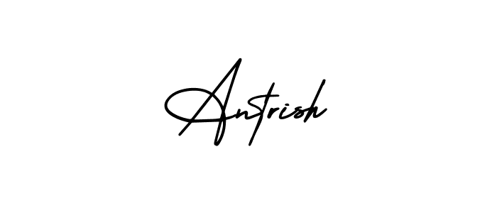 How to make Antrish signature? AmerikaSignatureDemo-Regular is a professional autograph style. Create handwritten signature for Antrish name. Antrish signature style 3 images and pictures png