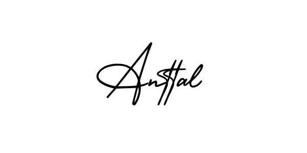 How to make Anttal name signature. Use AmerikaSignatureDemo-Regular style for creating short signs online. This is the latest handwritten sign. Anttal signature style 3 images and pictures png