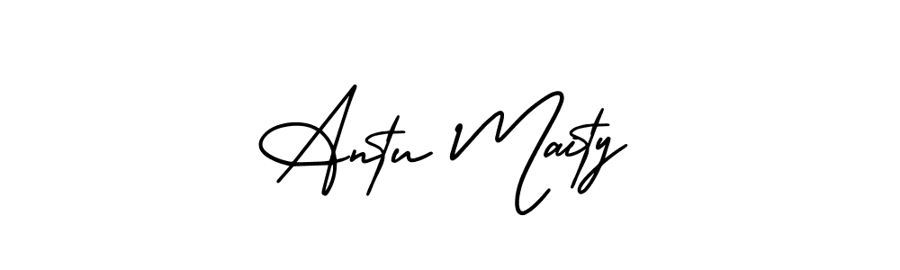 Similarly AmerikaSignatureDemo-Regular is the best handwritten signature design. Signature creator online .You can use it as an online autograph creator for name Antu Maity. Antu Maity signature style 3 images and pictures png