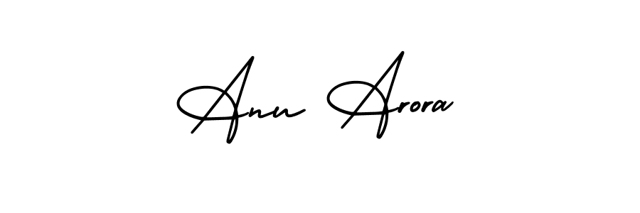 You should practise on your own different ways (AmerikaSignatureDemo-Regular) to write your name (Anu Arora) in signature. don't let someone else do it for you. Anu Arora signature style 3 images and pictures png