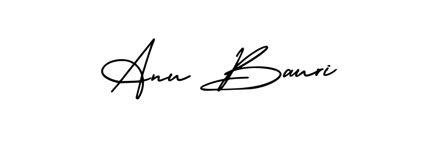 Also You can easily find your signature by using the search form. We will create Anu Bauri name handwritten signature images for you free of cost using AmerikaSignatureDemo-Regular sign style. Anu Bauri signature style 3 images and pictures png