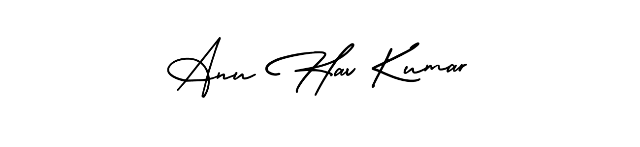 The best way (AmerikaSignatureDemo-Regular) to make a short signature is to pick only two or three words in your name. The name Anu Hav Kumar include a total of six letters. For converting this name. Anu Hav Kumar signature style 3 images and pictures png