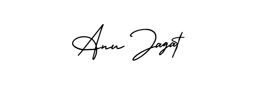 Make a short Anu Jagat signature style. Manage your documents anywhere anytime using AmerikaSignatureDemo-Regular. Create and add eSignatures, submit forms, share and send files easily. Anu Jagat signature style 3 images and pictures png