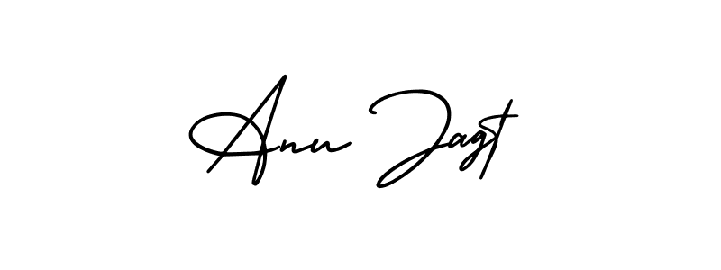 How to make Anu Jagt signature? AmerikaSignatureDemo-Regular is a professional autograph style. Create handwritten signature for Anu Jagt name. Anu Jagt signature style 3 images and pictures png