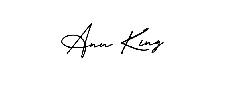 Use a signature maker to create a handwritten signature online. With this signature software, you can design (AmerikaSignatureDemo-Regular) your own signature for name Anu King. Anu King signature style 3 images and pictures png