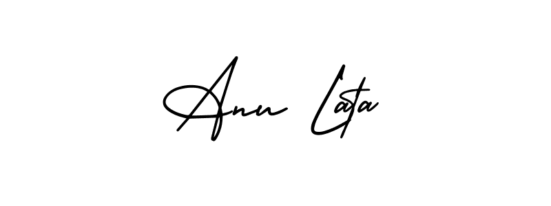 AmerikaSignatureDemo-Regular is a professional signature style that is perfect for those who want to add a touch of class to their signature. It is also a great choice for those who want to make their signature more unique. Get Anu Lata name to fancy signature for free. Anu Lata signature style 3 images and pictures png