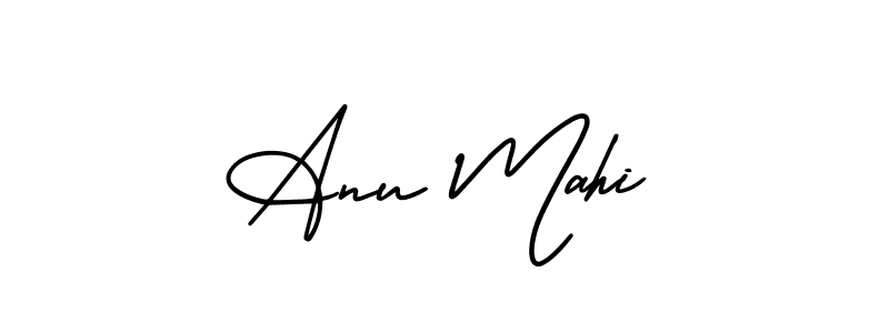 if you are searching for the best signature style for your name Anu Mahi. so please give up your signature search. here we have designed multiple signature styles  using AmerikaSignatureDemo-Regular. Anu Mahi signature style 3 images and pictures png