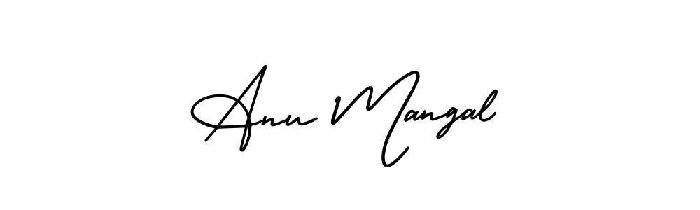 Use a signature maker to create a handwritten signature online. With this signature software, you can design (AmerikaSignatureDemo-Regular) your own signature for name Anu Mangal. Anu Mangal signature style 3 images and pictures png