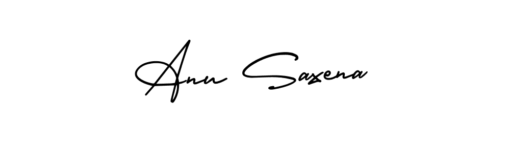 The best way (AmerikaSignatureDemo-Regular) to make a short signature is to pick only two or three words in your name. The name Anu Saxena include a total of six letters. For converting this name. Anu Saxena signature style 3 images and pictures png