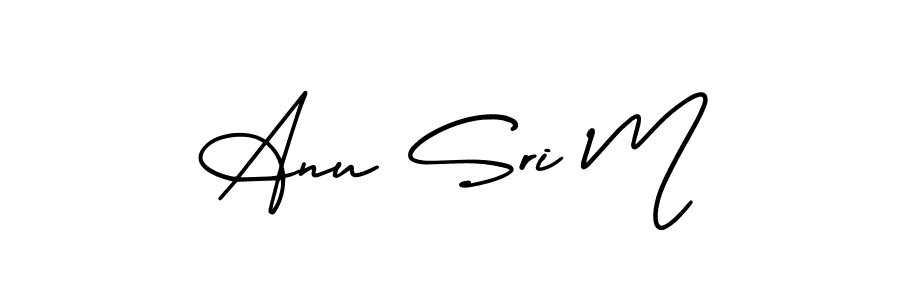 if you are searching for the best signature style for your name Anu Sri M. so please give up your signature search. here we have designed multiple signature styles  using AmerikaSignatureDemo-Regular. Anu Sri M signature style 3 images and pictures png