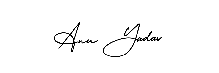 Also You can easily find your signature by using the search form. We will create Anu Yadav name handwritten signature images for you free of cost using AmerikaSignatureDemo-Regular sign style. Anu Yadav signature style 3 images and pictures png