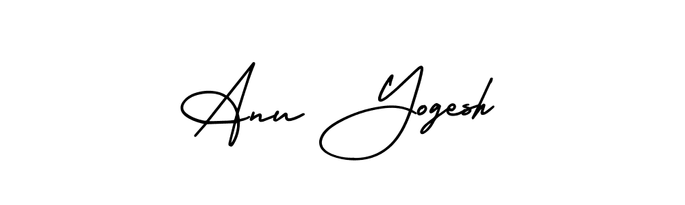 Create a beautiful signature design for name Anu Yogesh. With this signature (AmerikaSignatureDemo-Regular) fonts, you can make a handwritten signature for free. Anu Yogesh signature style 3 images and pictures png