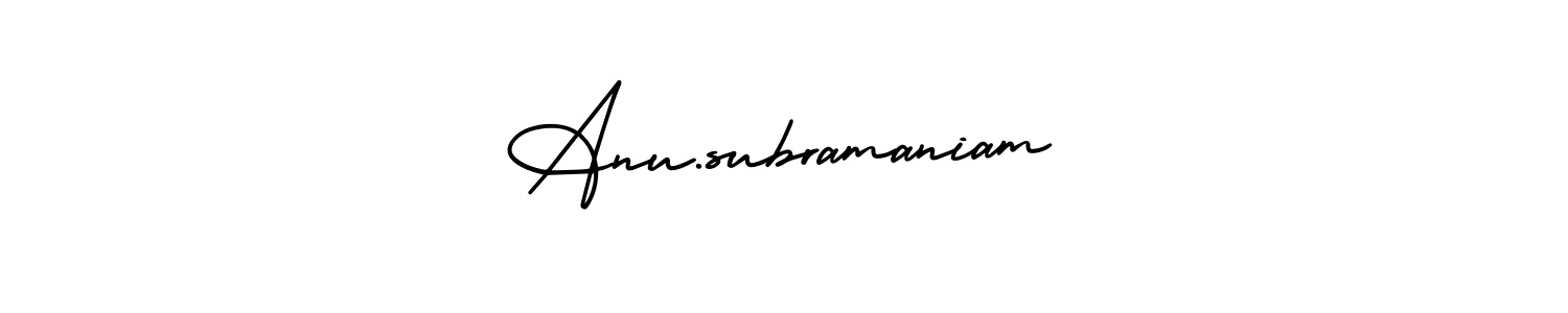 Similarly AmerikaSignatureDemo-Regular is the best handwritten signature design. Signature creator online .You can use it as an online autograph creator for name Anu.subramaniam. Anu.subramaniam signature style 3 images and pictures png