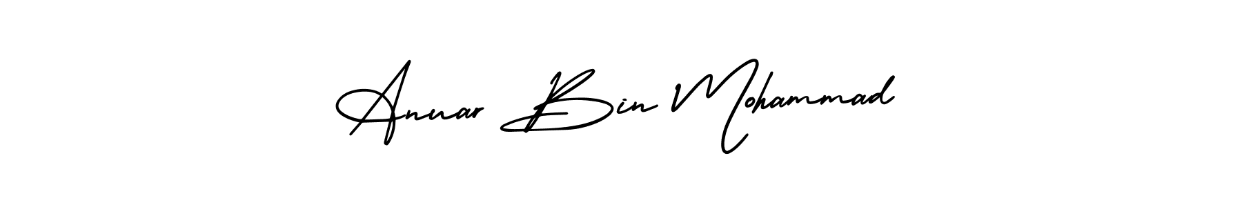 Also we have Anuar Bin Mohammad name is the best signature style. Create professional handwritten signature collection using AmerikaSignatureDemo-Regular autograph style. Anuar Bin Mohammad signature style 3 images and pictures png