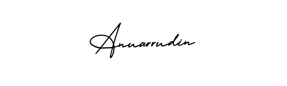 Anuarrudin stylish signature style. Best Handwritten Sign (AmerikaSignatureDemo-Regular) for my name. Handwritten Signature Collection Ideas for my name Anuarrudin. Anuarrudin signature style 3 images and pictures png