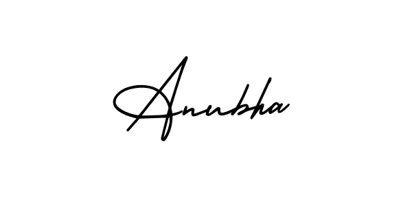 Use a signature maker to create a handwritten signature online. With this signature software, you can design (AmerikaSignatureDemo-Regular) your own signature for name Anubha. Anubha signature style 3 images and pictures png