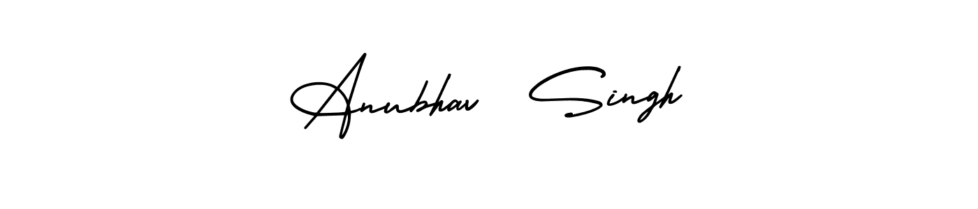 Also You can easily find your signature by using the search form. We will create Anubhav  Singh name handwritten signature images for you free of cost using AmerikaSignatureDemo-Regular sign style. Anubhav  Singh signature style 3 images and pictures png