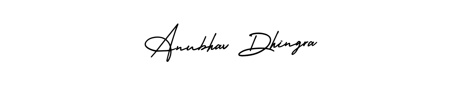 AmerikaSignatureDemo-Regular is a professional signature style that is perfect for those who want to add a touch of class to their signature. It is also a great choice for those who want to make their signature more unique. Get Anubhav Dhingra name to fancy signature for free. Anubhav Dhingra signature style 3 images and pictures png